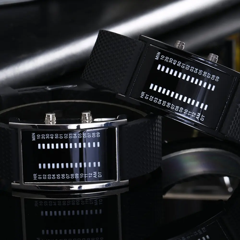 Наручные часы для мужчин и женщин водонепроницаемые с резиновым ремешком синие