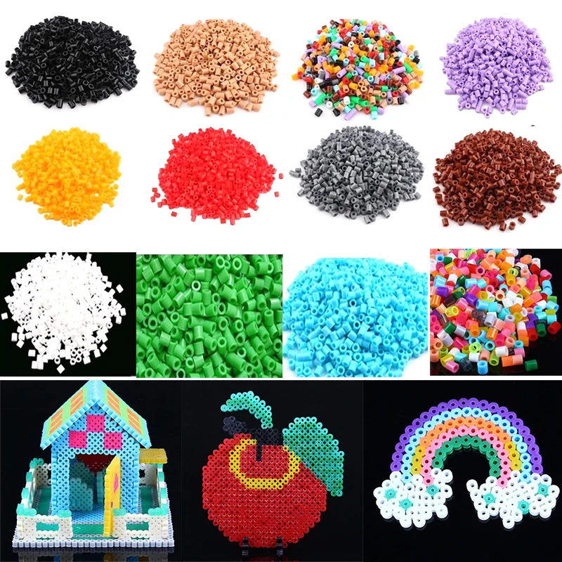 1000 шт. 5 мм Hama/игрушка из бисера Perler Kids Fun Craft DIY Handmaking Fuse Bead многоцветные творческие