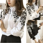 Женская блузка с длинным рукавом, Повседневная белая блузка с вышивкой и рукавами с рюшами, для отпуска, большого размера, 2019