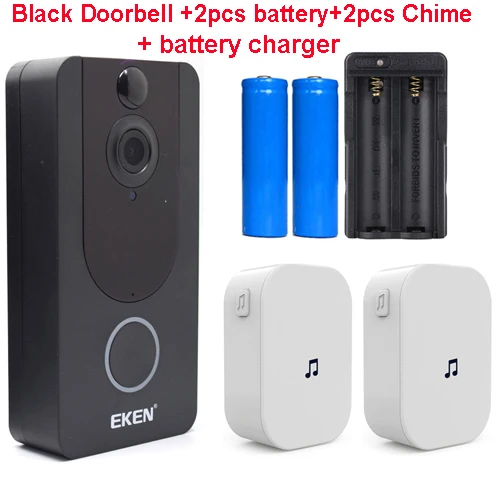 Option 6 EKEN V7 1080P Wifi беспроводная видео Dorbell визуальная домофон камера с колокольчиком ночного видения PIR датчик движения управление приложением - Цвет: Option 6