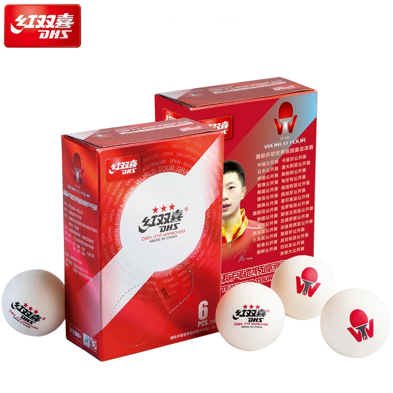 Мячи для настольного тенниса DHS 2019 ITTF WORLD TOUR 3 звезды D40 + специальная версия мячи