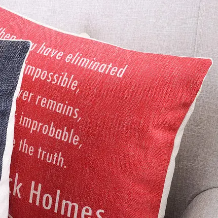 American TV Series Sherlocked Cotton Linen Cushion Cover Sofa Decorative Throw Pillow Car Chair Case | Дом и сад