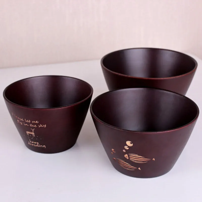 Посуда для ресторана бытовой большой деревянный Bowl Ramen чаша супа салата