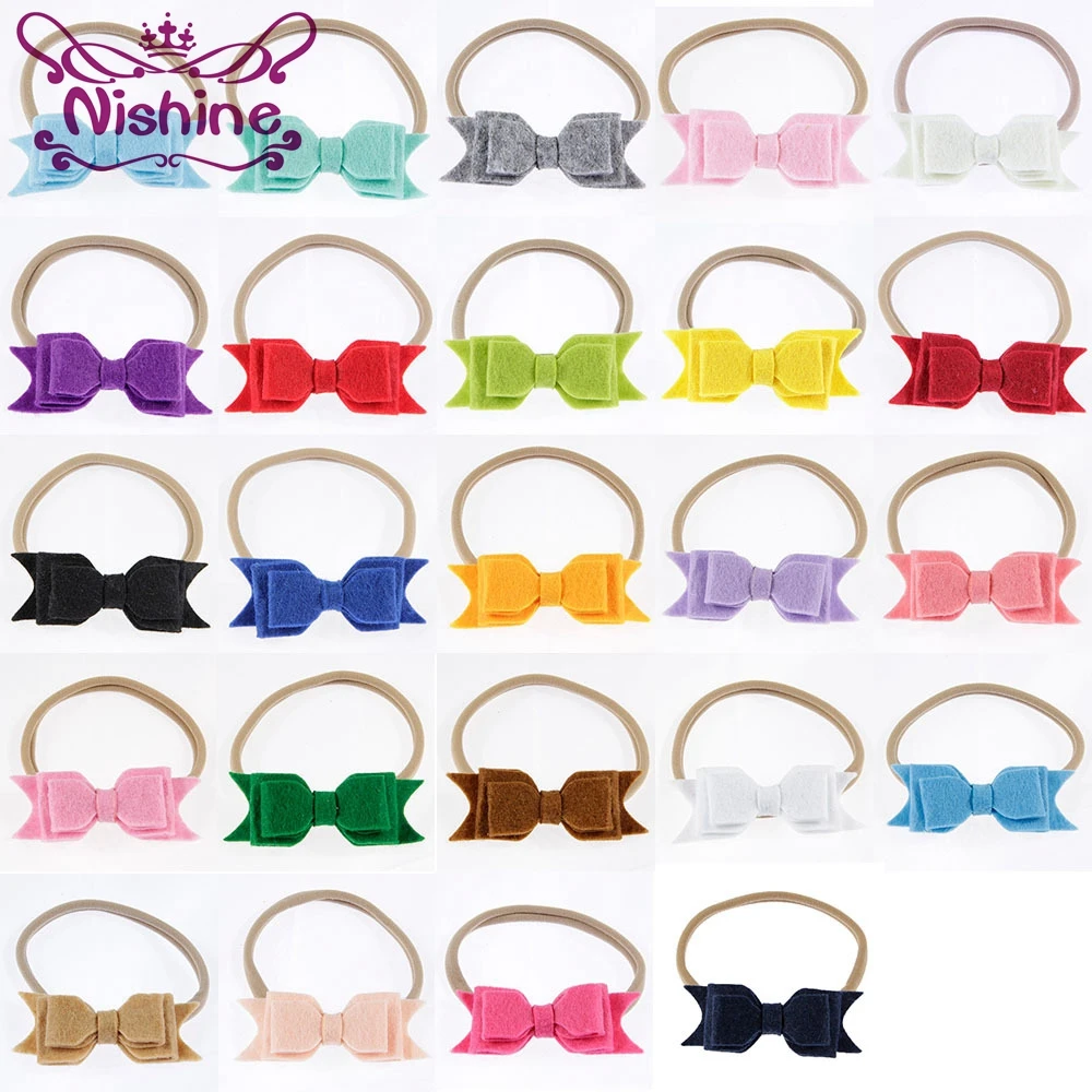 Эластичная нейлоновая повязка на голову для новорожденных 24 цвета headband kids bow | Отзывы и видеообзор -32846925898