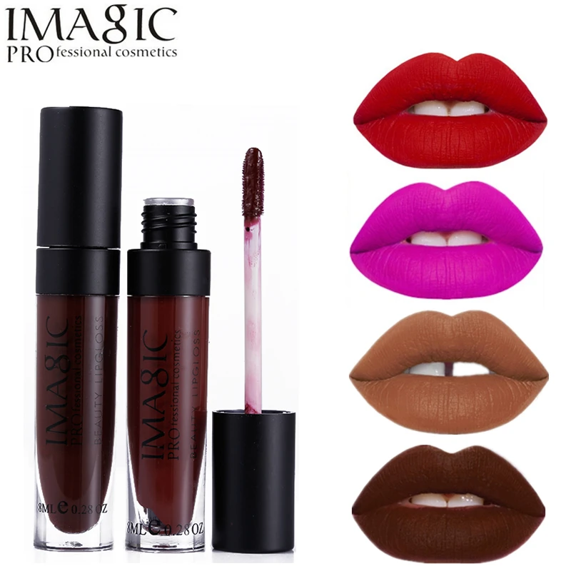 Бренд imagic макияж 23 Цвета Длительный набор блесков для губ матовый блеск