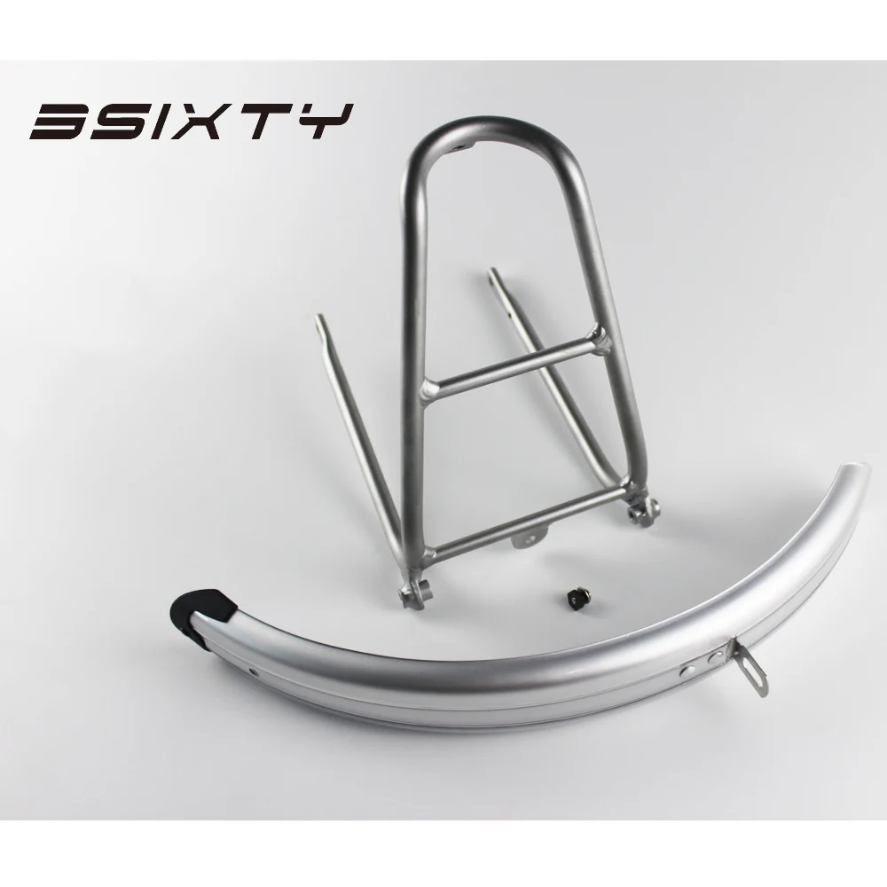 3SIXTY Велосипедное крыло для велосипеда Brompton переднее и заднее крыло комплект с Q стойкой серебро