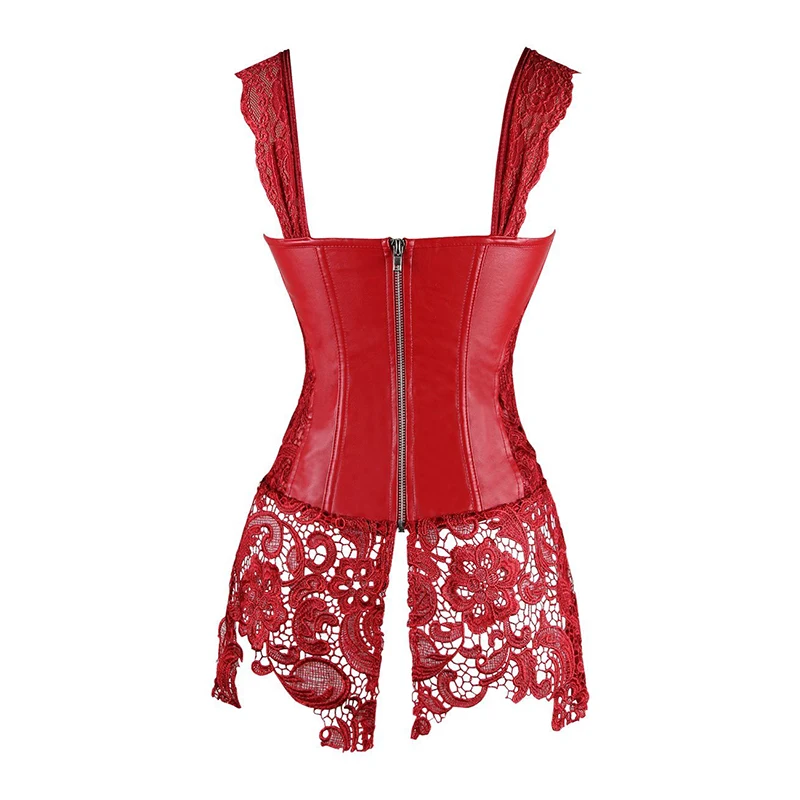 Корсет в стиле стимпанк из искусственной кожи готическая одежда черного