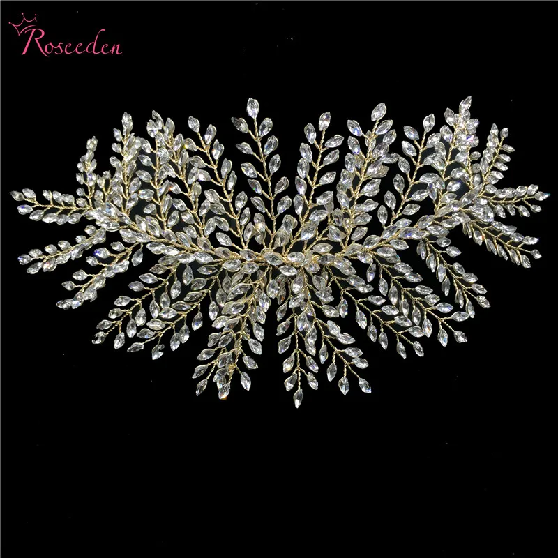 Женские свадебные обручи для волос серебристые с кристаллами аксессуары RE3283 |