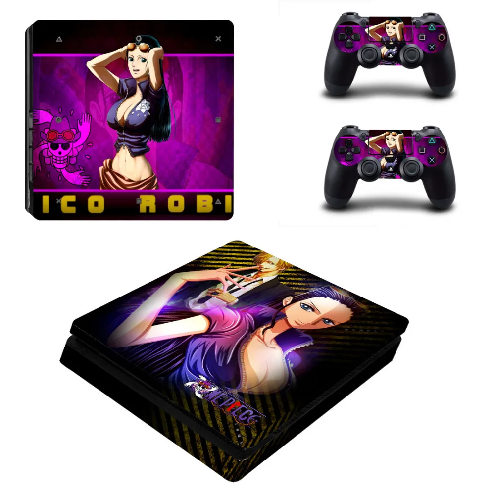 Аниме One Piece Luffy Decal PS4 Slim Skin Sticker для консоли Sony PlayStation 4 и 2 контроллеров Vinyl|stickers