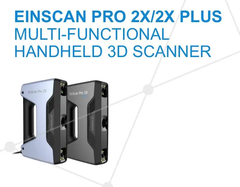 Einscan Pro 2X plus Многофункциональный ручной 3D сканер с программным обеспечением Solidedge Shining3d версии CAD