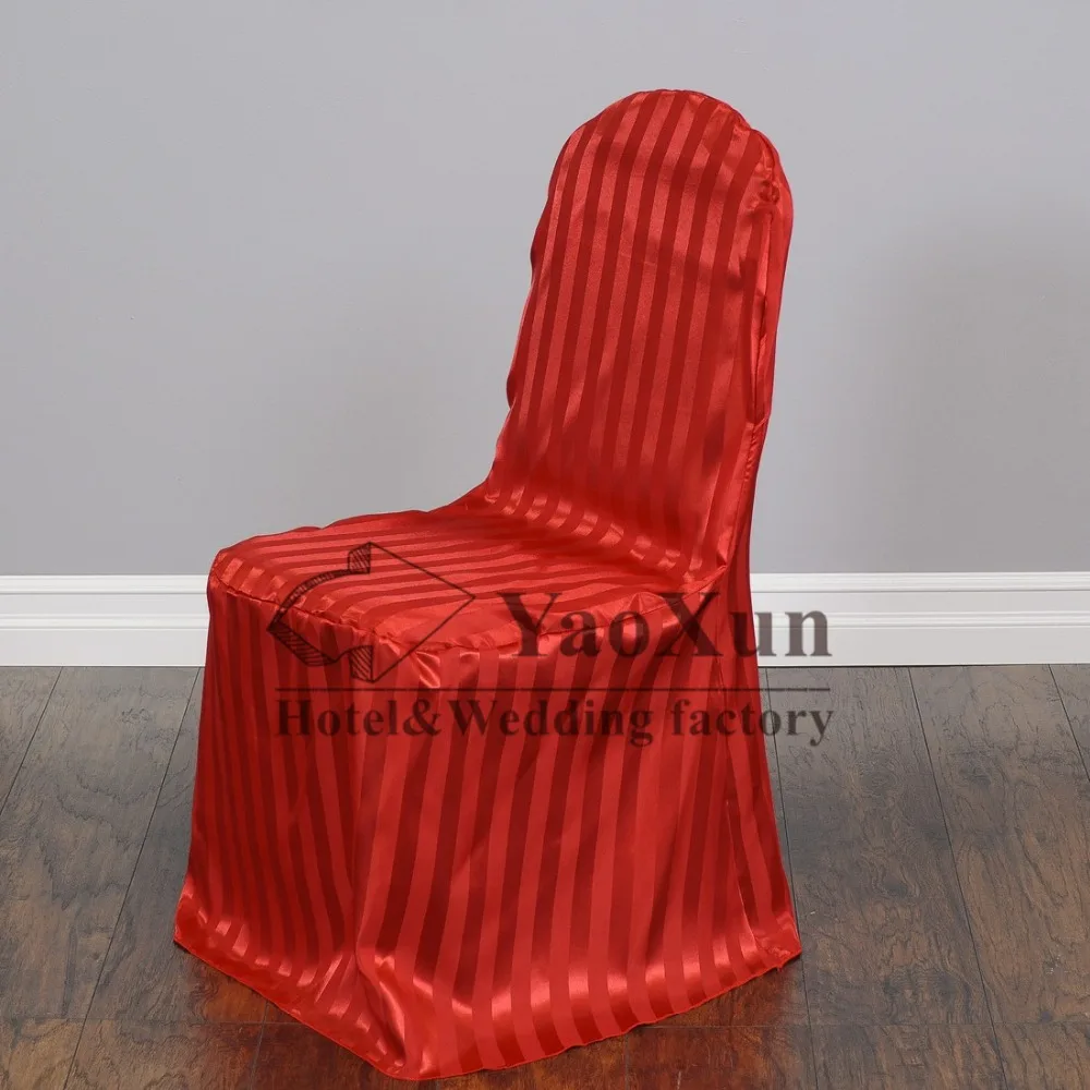 

100pcs RED Color Jacquard Damask Banquet Chair Cover