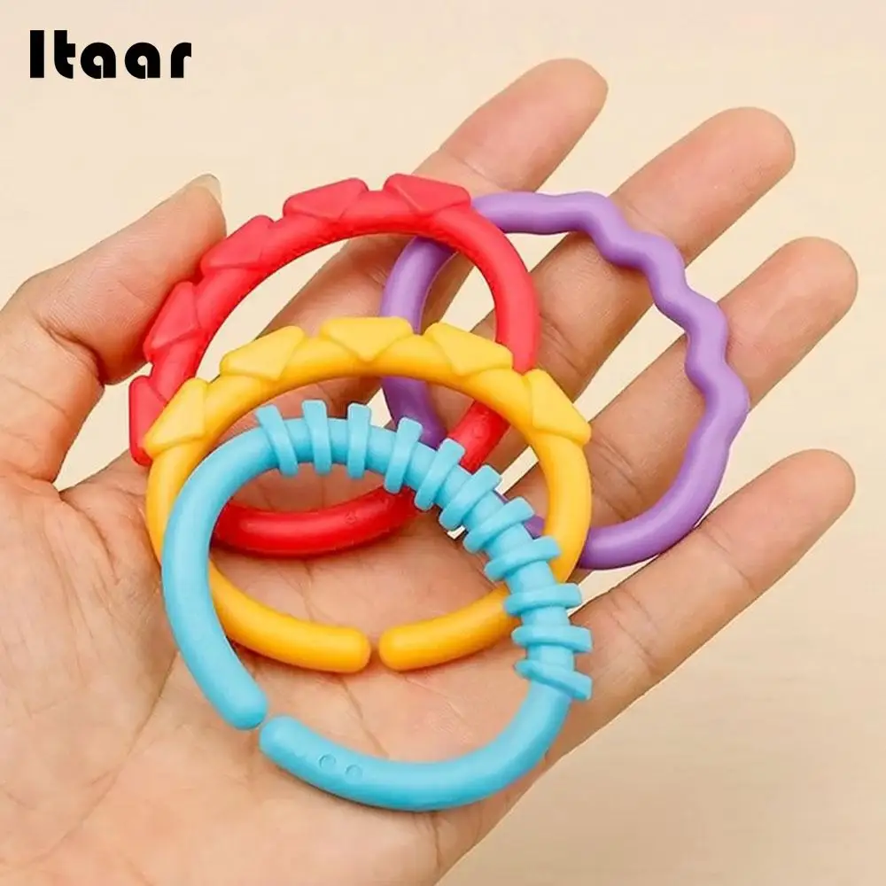 

Baby Teether Baby Teether Colorful Rainbow Molars Toy Developmental Baby Toys 24 Pcs ABS Decoration Stroller Gifts Feeding