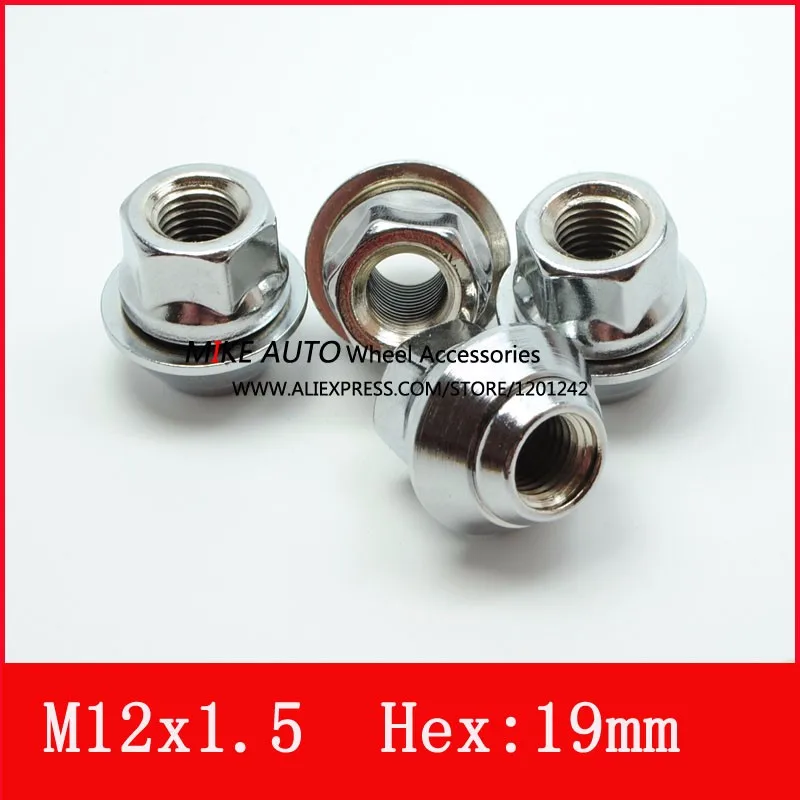 16 шт. открытые гайки для наконечников колес M12x1.5 PCD HEX19(3/ 4 &quot) FORD Mondeo Focus|lug nuts|wheel lug