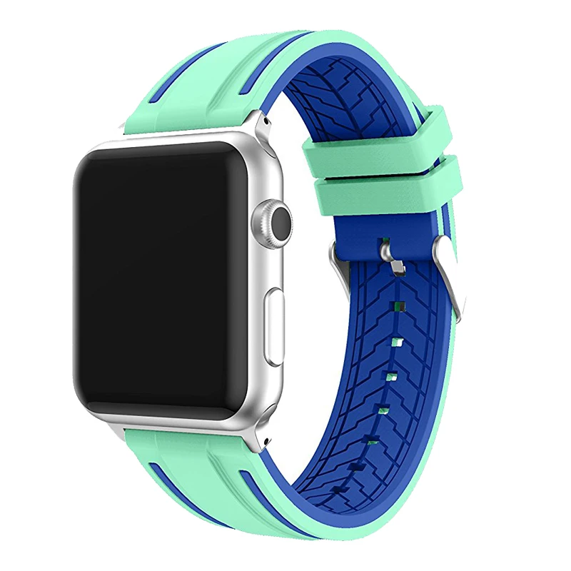 Спортивный ремешок JANSIN для apple watch series 5 4 3 2 браслет iWatch 5 ремешок 40 мм 44 мм мягкий силиконовый ремешок для apple watch 38 мм 42 мм