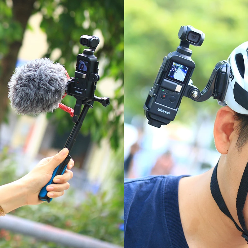 ULANZI OP-7 DJI Osmo Карманный Vlogging чехол расширение 1/4 ''крепление штатива w микрофон Холодный башмак 3 GoPro Интерфейс адаптер Аксессуары