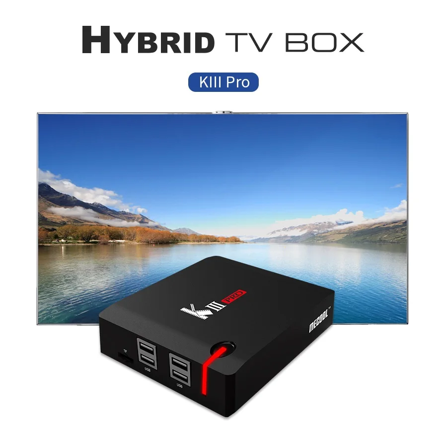 DVB-S2 DVB-T2 DVB-C Mecool KIII PRO Android 7,1 ТВ приставка 3 Гб 16 Гб Amlogic S912 OctaCore 4K комбо приставка Biss ключ 2,4G/5G WiFi