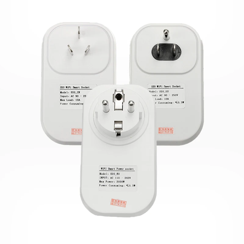 Sonoff S20 умная Wi-Fi розетка 220 Вт 10 А розетка беспроводное приложение дистанционное управление переключатель синхронизации ЕС США Великобритания разъем AU домашняя Автоматизация
