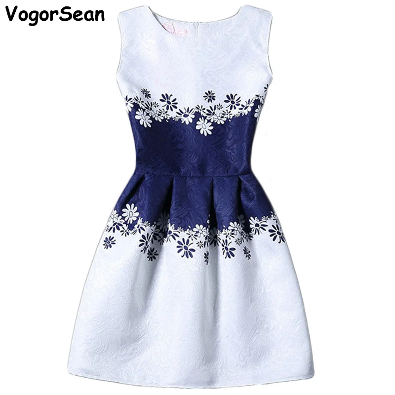 Женское платье трапеция без рукавов с круглым вырезом|vestido de festa|summer dresscasual dress |