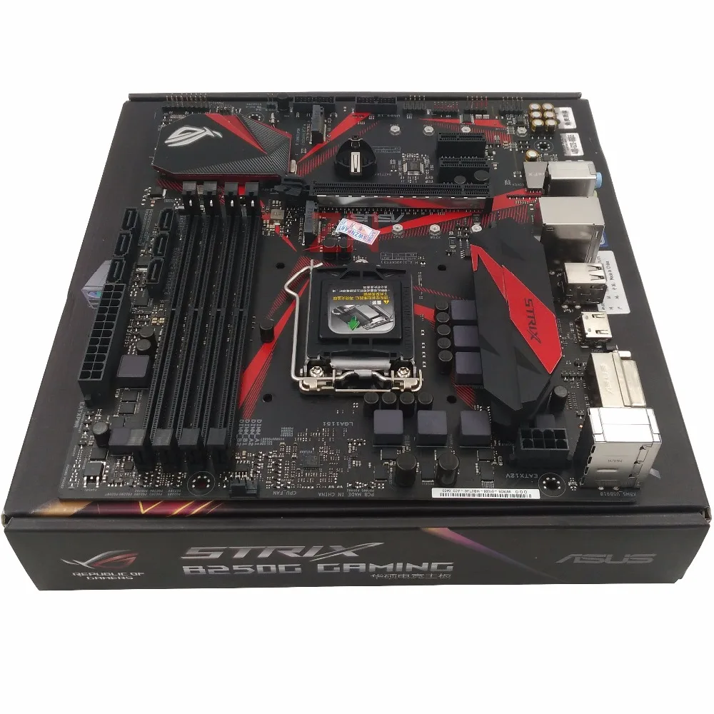 Оригинальный Новый рабочего Материнская плата ASUS ROG STRIX B250G игровой B250