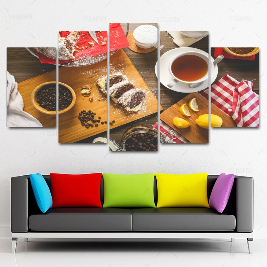 

Op de muur HD print olieverf modulaire foto Scenery poster kind room decor woondecoratie 5 stks canvas art z097