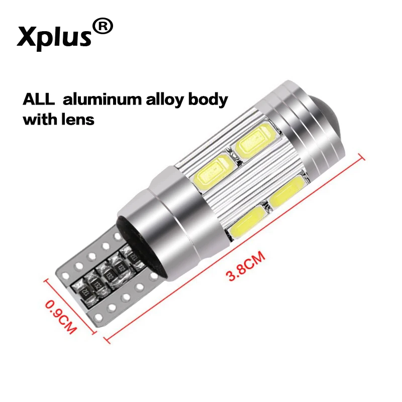 Xplus 10 шт. T10 10SMD Canbus 5630 Светодиодные Габаритные огни освещение номерного знака