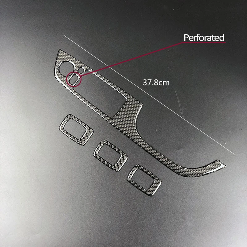 

LENTAI Car Carbon Fiber Interior Window Lifter Botton Door Handle Frame Stickers For BMW 3 Series E90 E92 2004-2013 Accessories