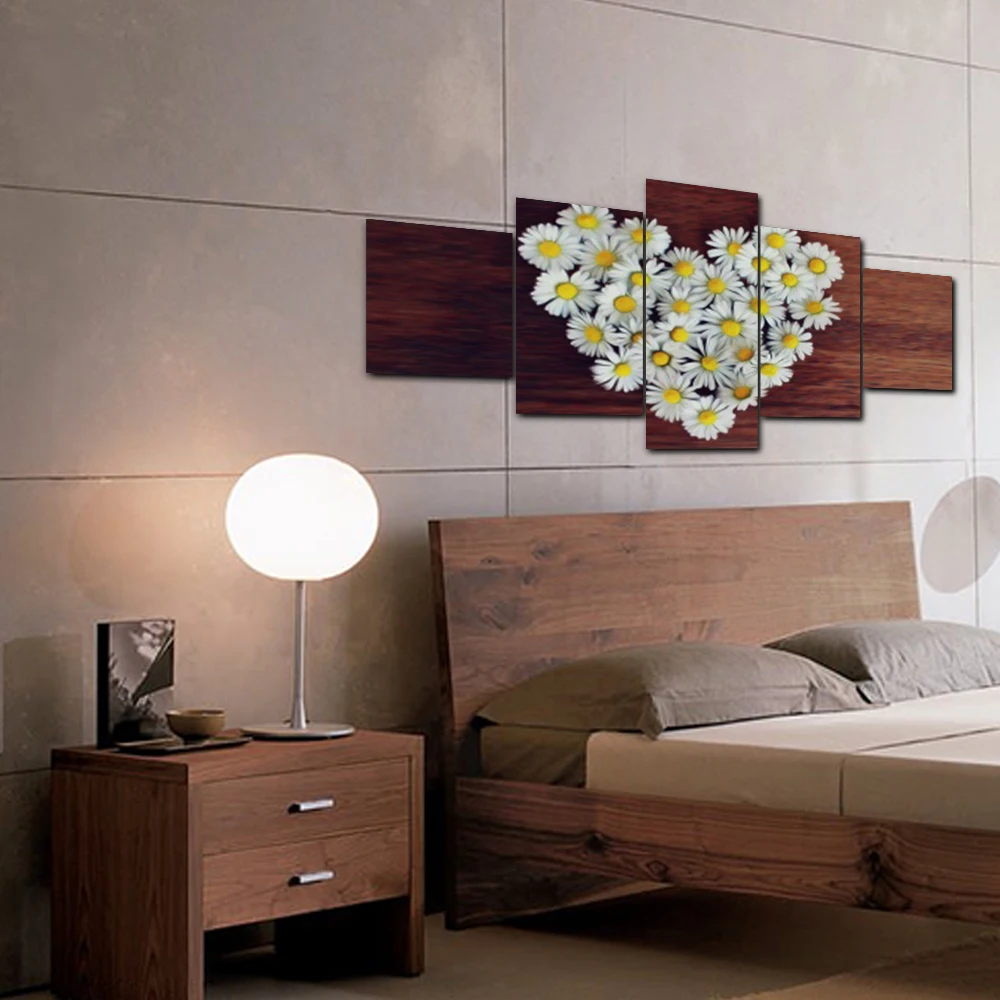 5 панели для плакатов и принтов деревянная доска Романтическая любовь белые