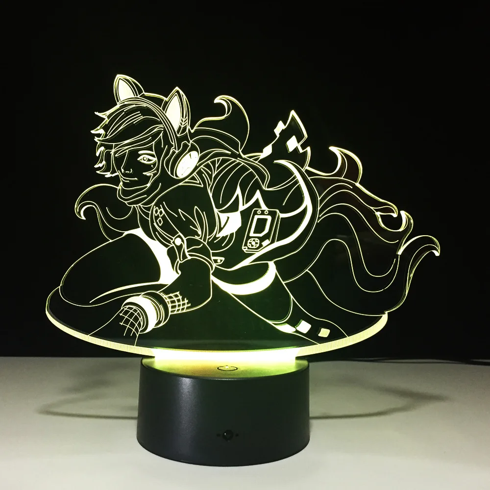 В стиле Питер Пэн ночной Светильник s Usb Led 3d лампа Новинка Светодиодный Батарея