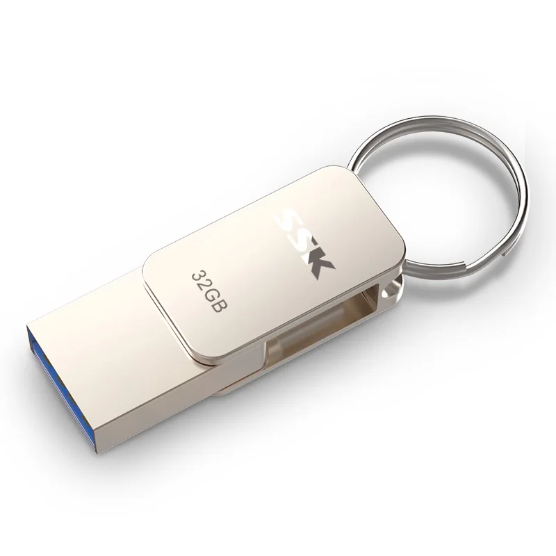 SSK SFD270 16GB 32GB 64G USB-C type-C OTG флеш-накопитель Usb 3,0 флеш-накопитель смартфон память Мини usb-накопитель
