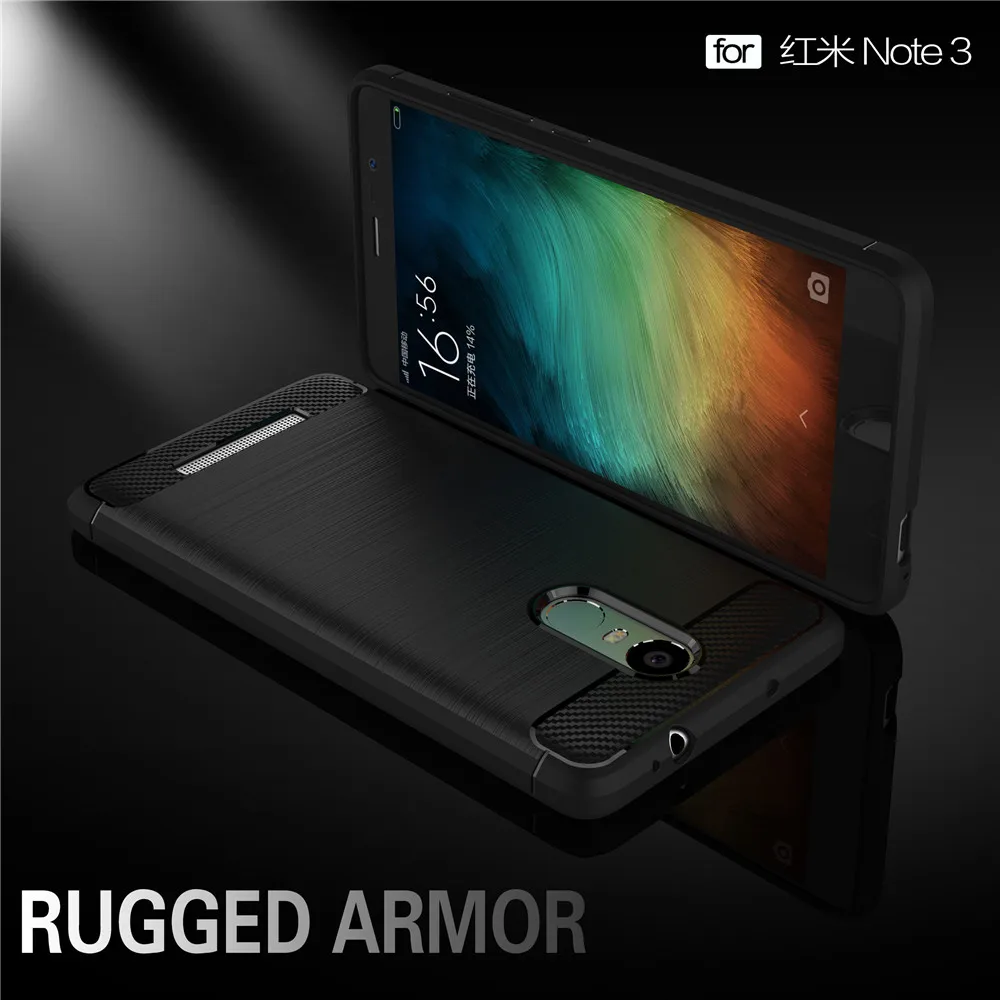 Lenuo чехол для Xiaomi Redmi Note 3 ТПУ мягкий углерода Волокно силиконовой щеткой