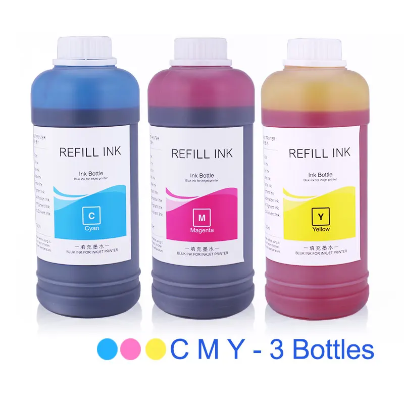 C M Y - 500ml 500 мл/бутылка пополнения чернил для hp 178 364 564 655 670 711 920 934 935 950 951 952 953 954 955 970 971 принтер чернила для hp - Цвет: C M Y - 500ml