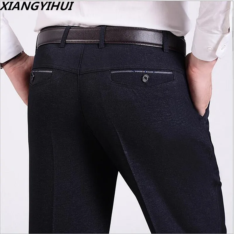 Мужские брюки свободные Джоггеры для мужчин среднего возраста для папы для мужчин среднего возраста установленные на осень и зиму 2018 мужские повседневные брюки мужская одежда