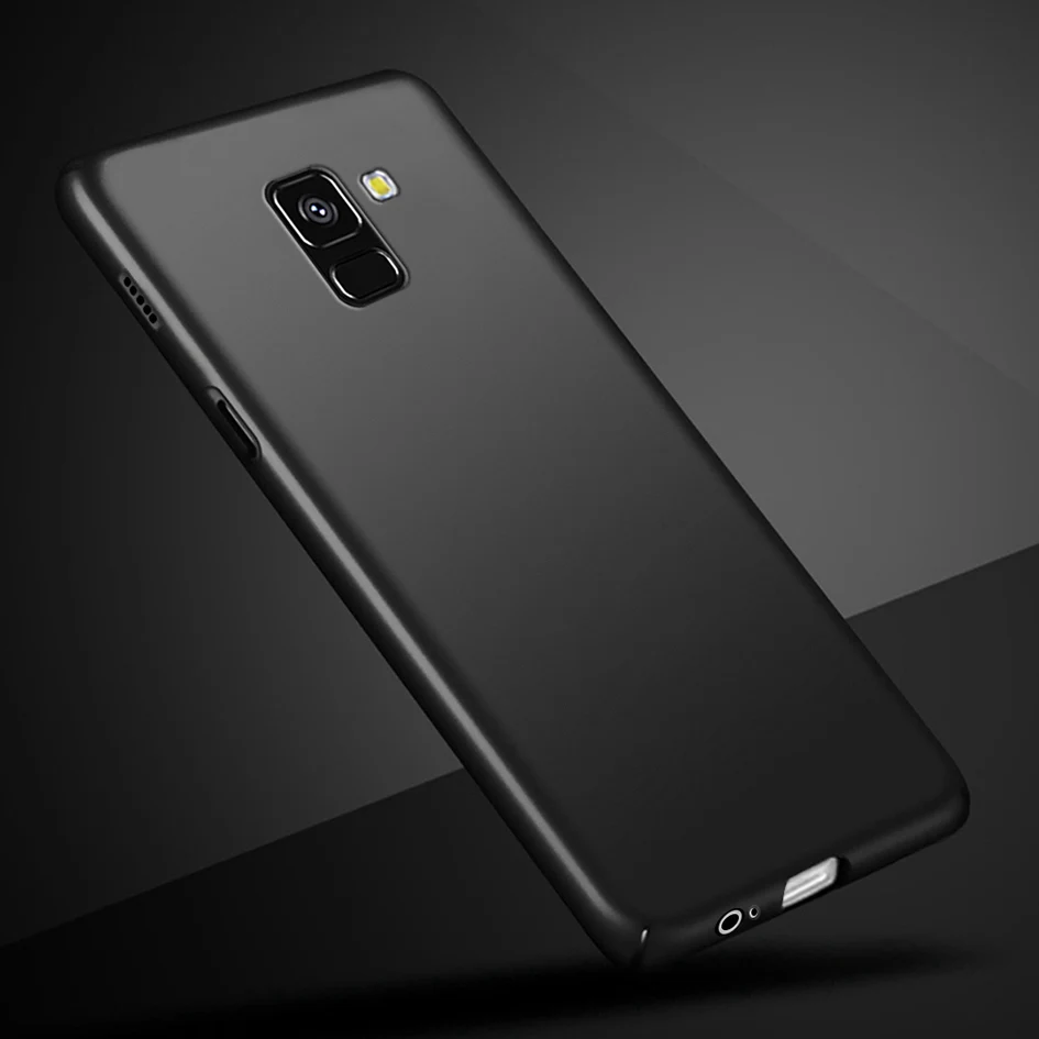 Black Чехол для Samsung Galaxy A8 A530, Жесткий Чехол для Samsung A8 Plus A730, Роскошный ПК защитный бампер для Galaxy A8 A 8 - Цвет: Black