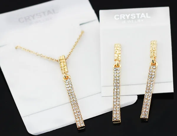 AAAA + стразы качественное квадратное прямоугольное золотое ожерелье с подвеской