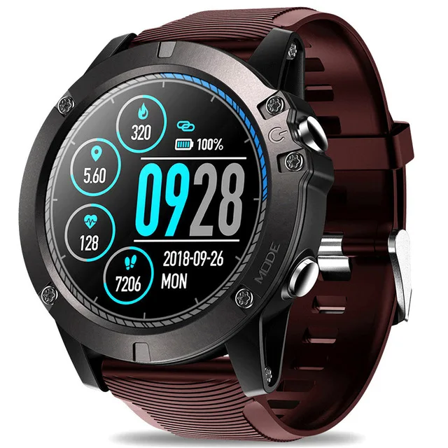 Red Смарт-часы Zeblaze VIBE 3 PRO Bluetooth 4,0 спортивные Смарт-часы монитор сердечного ритма датчик приближения акселерометр для IOS Android - Цвет: Red