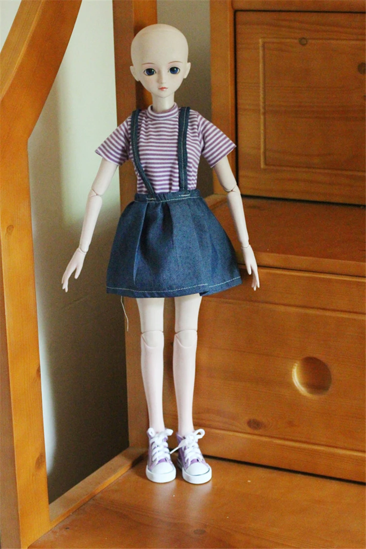 1 набор, мини юбка, кукла, аксессуары для 1/3, BJD куклы, одежда, Полосатая юбка для 60 см, куклы для девочек, игрушки, подарки, случайный стиль