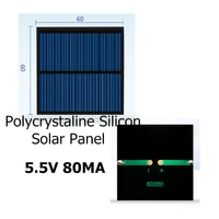 polycrystaline silicon solar panel 5 5v 80ma for charging 3 7v mobile battery power board