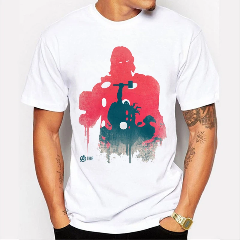 Новое поступление Мужская футболка с принтом героев мультфильма мстители Халк