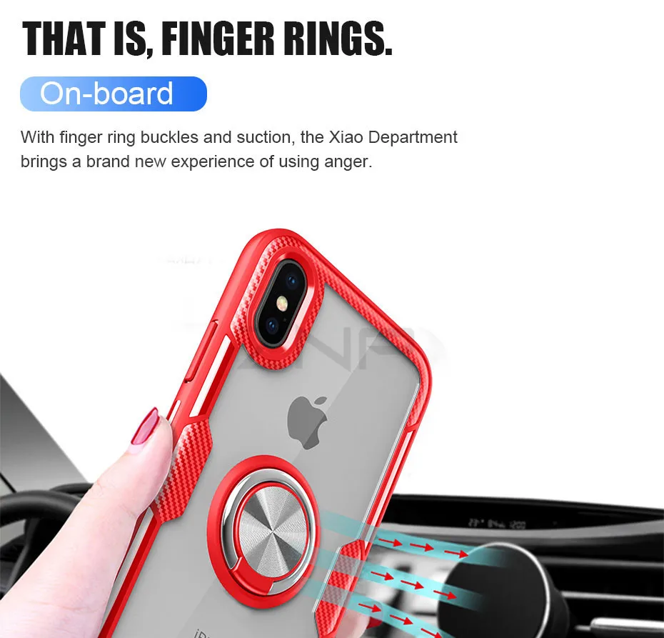 ZNP Luxury Magnetic Ring Stand Phone Case For iPhone 6 6s 7 8 Plus X Holder Full Cover Cases For iPhone X XS Max XR Case Shell