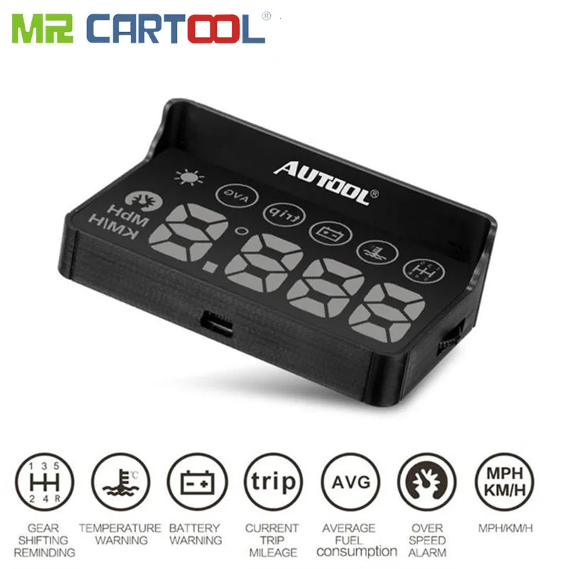 Автомобильный HUD Дисплей Скорость проектор OBD2 gps ometer Авто OBD 2 II Smart Универсальный