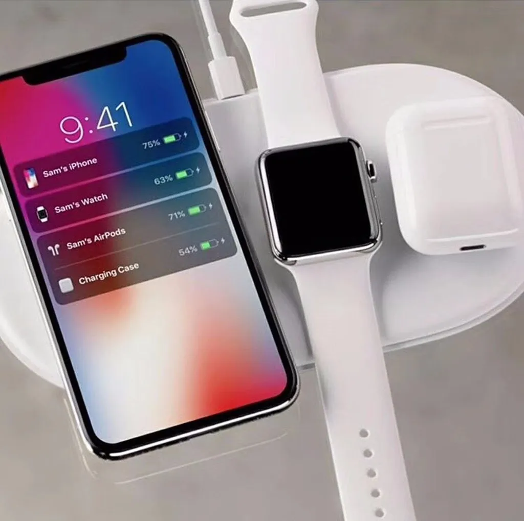 Беспроводной Зарядное устройство быстрой зарядки AirPower для наручных часов iWatch