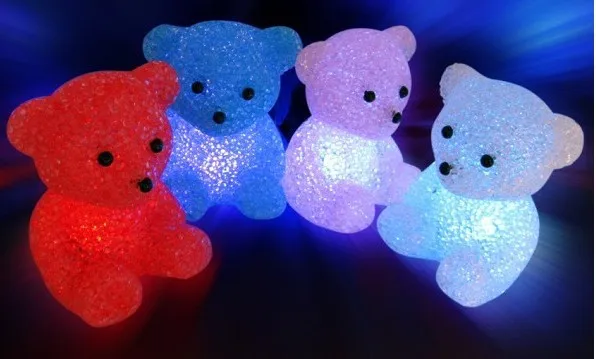 

Gags & Practical Jokes Crystal Bear Colorful Small Night Light Christmas Toys Act The Role Ofing Novelty Gag Unisex Movie Tv