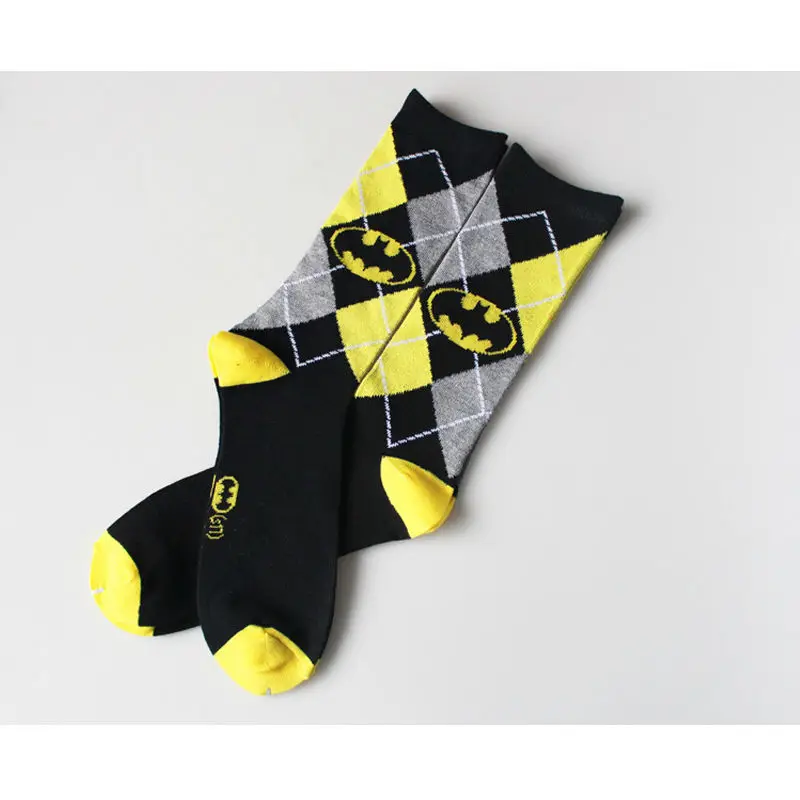 Fashion New Cotton Socks Grid Soft Comfortable Standard Casual Men Art Jacquard Happy Funny High Quality | Мужская одежда