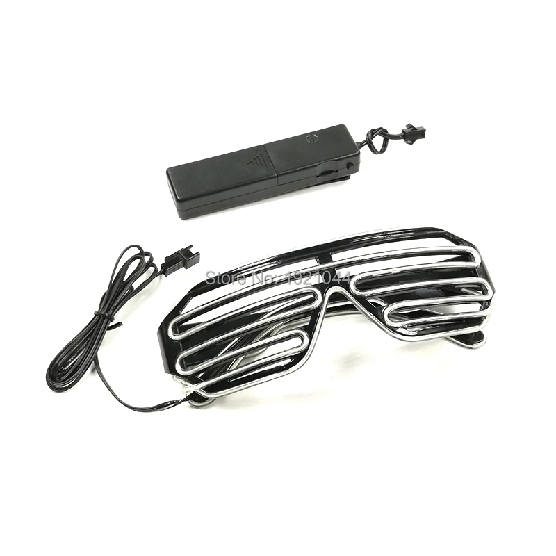 50 шт. оптовая продажа EL проволока светящаяся форма затвора очки 10 цветов выбор