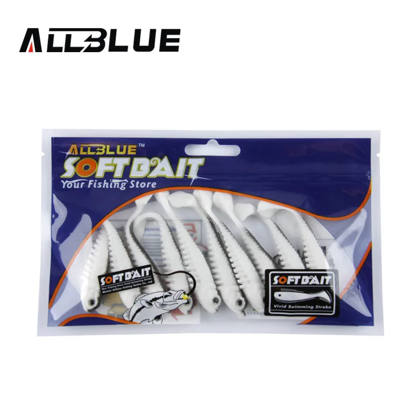 ALLBLUE 10 шт./лот 2 6 г/7 5 см Мягкая приманка для рыбы рыболовная 3D Глаза Мягкие