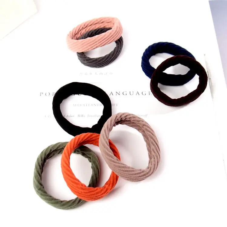 

Hot Sale 2PCS/Lot Random Color Girls Colorful Elastic Lovely Kids Children Hair Ropes Ponytail Elastic Hair Bands Headwear