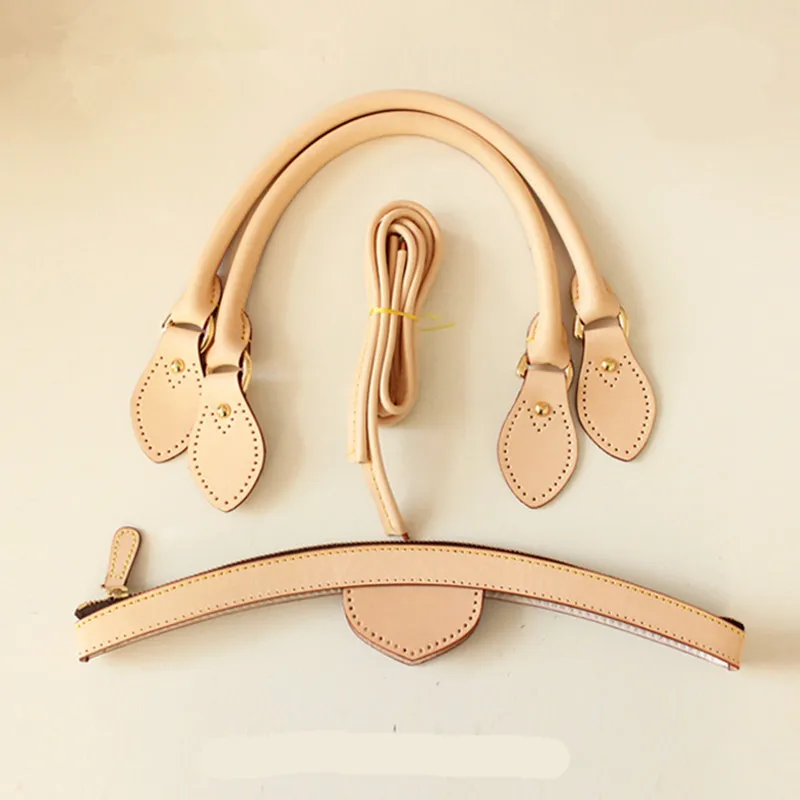 Мешок ручки натуральная кожа люксовый бренд сумки DIY ручки наборы действительно окисления из коровьей кожи аксессуары сумки части