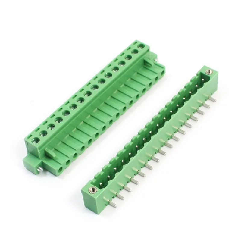 5 08 мм Шаг 16 Pin 12 24AWG PCB винтовой Терминал Барьер Блок разъем|Клеммные колодки| |
