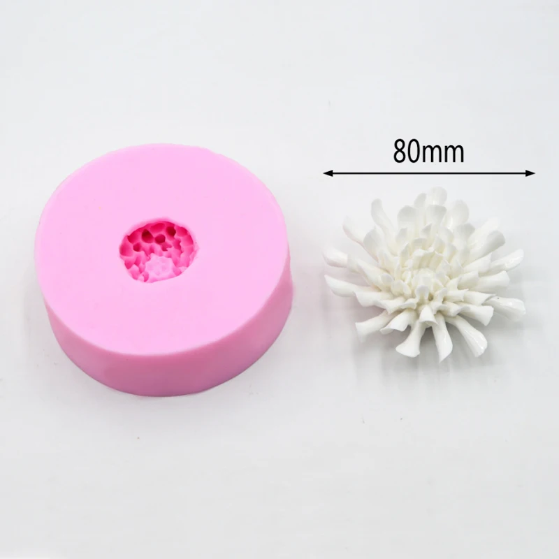 Силиконовые формы для свечей Dahlia Flower Fimo Глиняное мыло ручной работы шоколадный