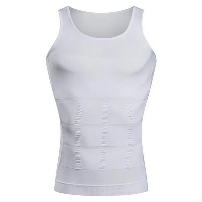 White MONERFFI, мужское Корректирующее белье для похудения, корсет, жилет, рубашка, компрессионное белье Abdo, для мужчин, для контроля живота, тонкая талия, Cincher, нижнее белье - Цвет: White